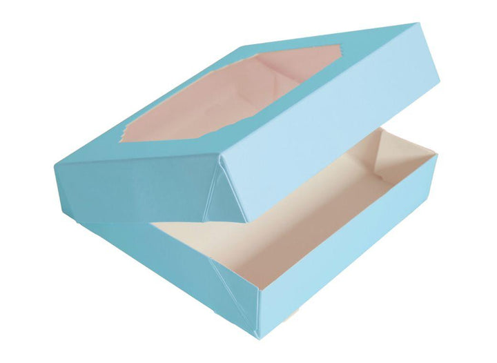 Scalloped Large Treat Box 5pk - Blue