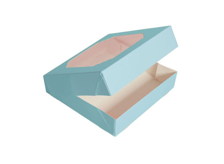 Scalloped Medium Treat Box 5pk - Blue