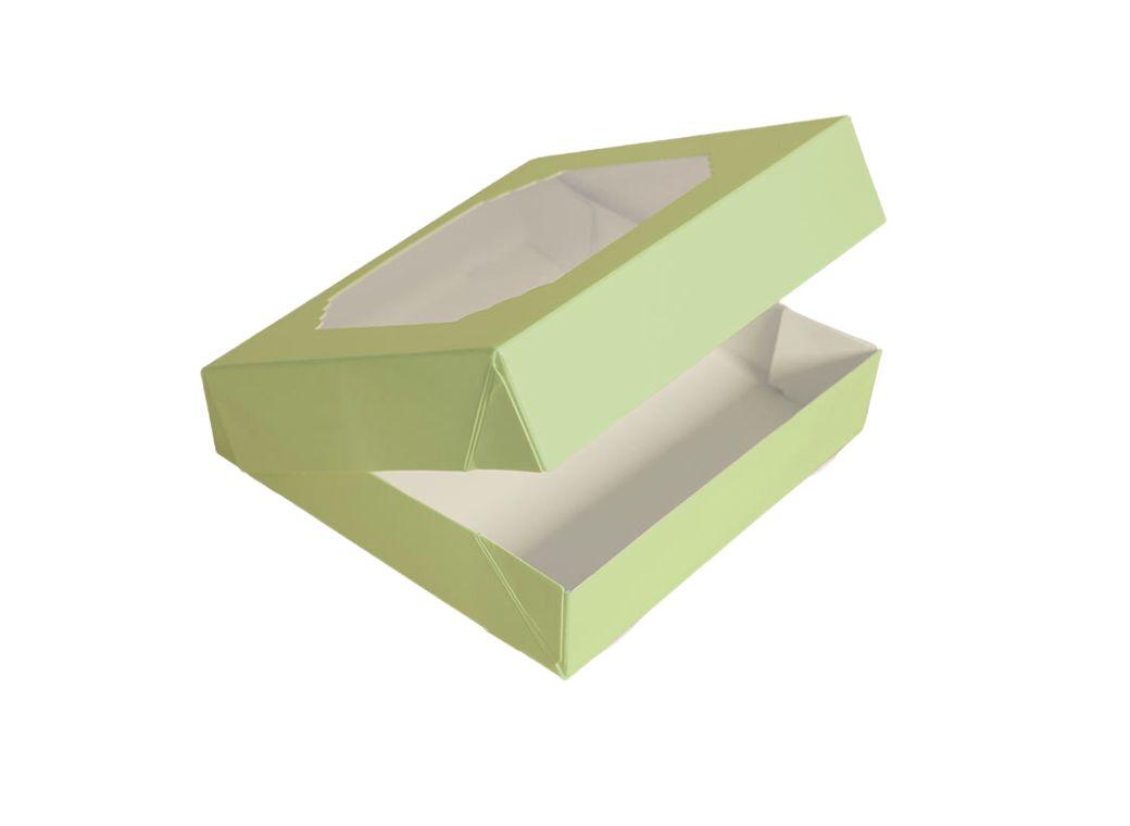 Scalloped Medium Treat Box 5pk - Green