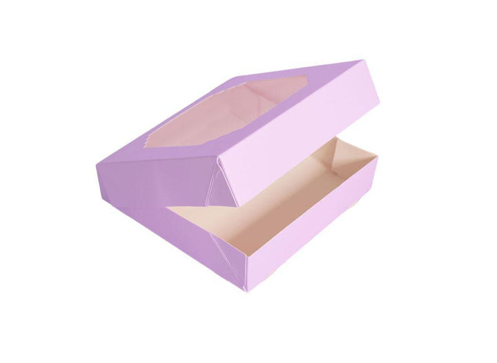 Scalloped Medium Treat Box 5pk - Lilac