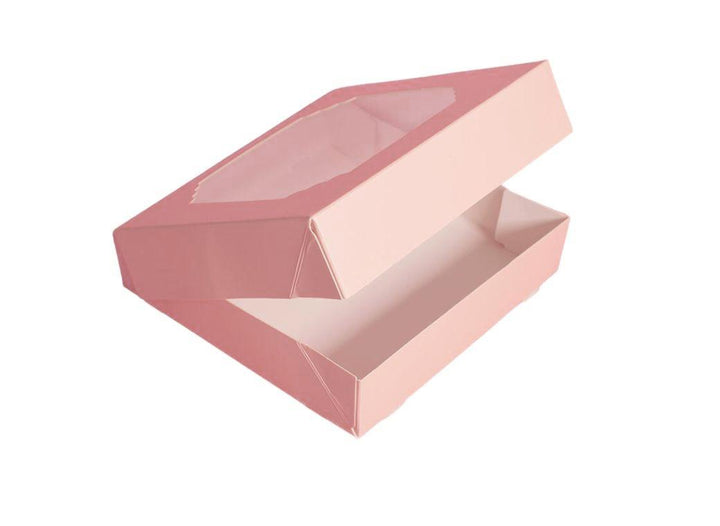 Scalloped Medium Treat Box 5pk - Pink