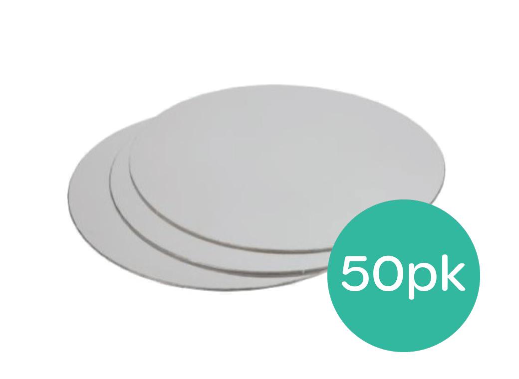 2mm Silver Cake Cards 5" - 50pk