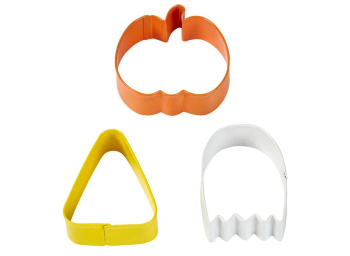 Wilton Pumpkin Ghost Candy Corn 3pce Cookie Cutter Set