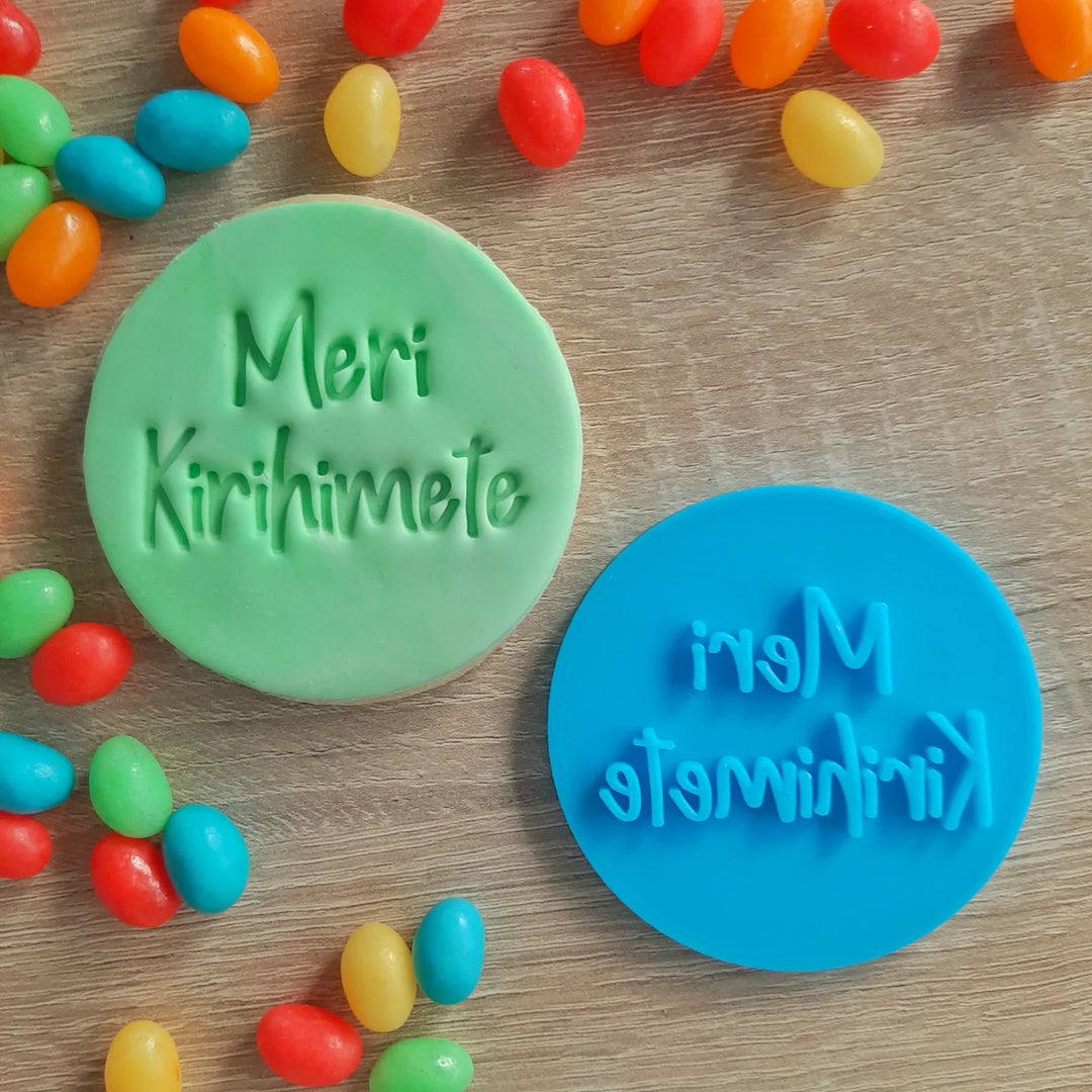 Meri Kirihimete Fondant Embosser