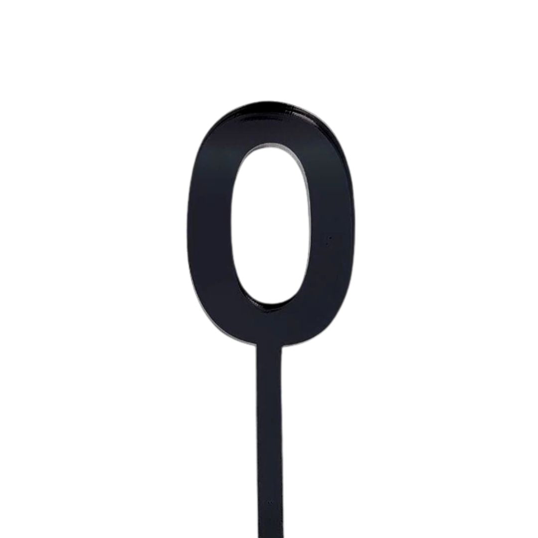 4.5cm Acrylic Number 0 - Black