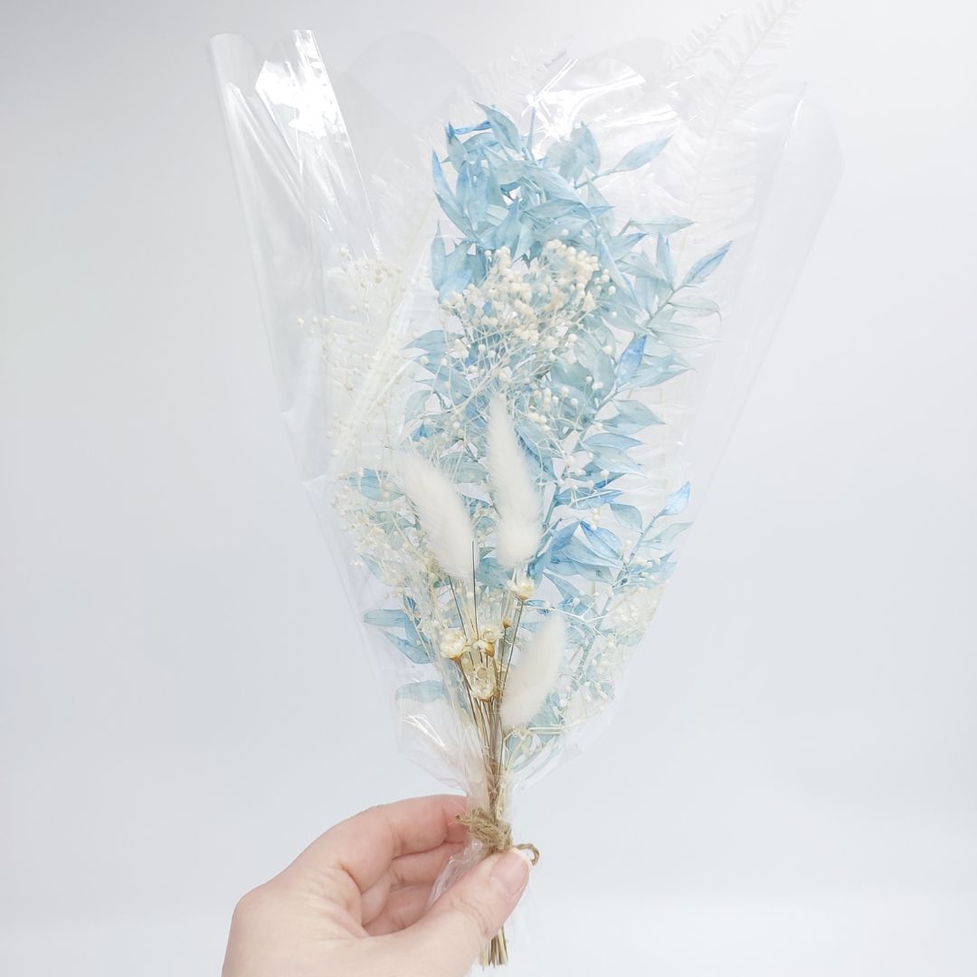 Dried Mixed Florals - Light Blues