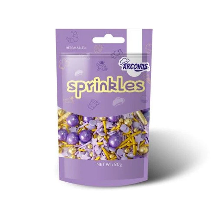 Arcoiris Sprinkles - Gold & Purple Mix