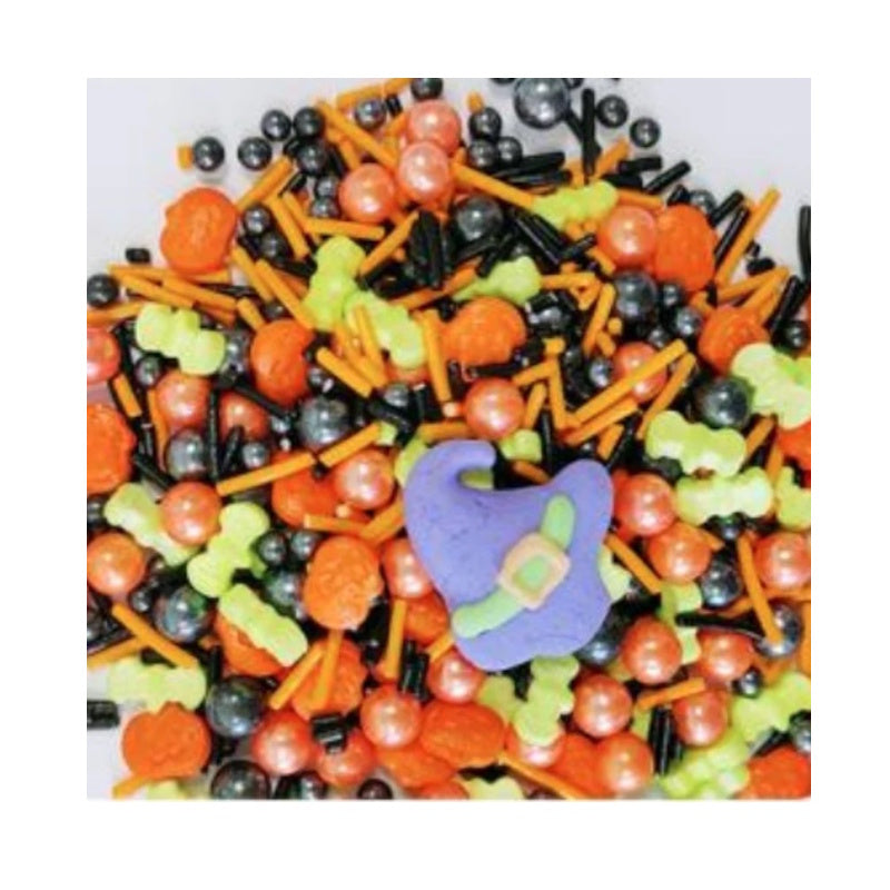 Arcoiris Sprinkles - Halloween Pearls Mix with 1 x Royal Icing Witches Hat