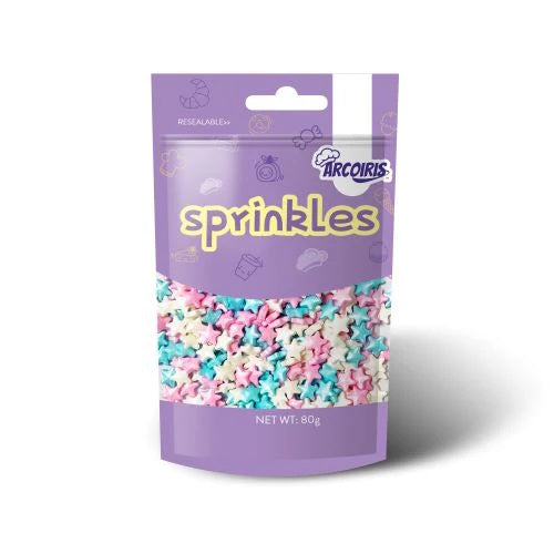 Arcoiris Sprinkles - Pastel Star Mix
