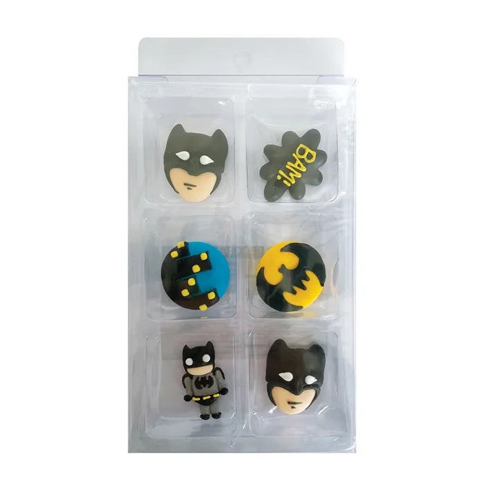 Sugar Icing Decorations 6pk - Batman ** BB Dec 25 **