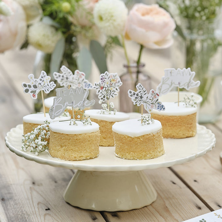 Bridal Bloom Cupcake Toppers 12pk
