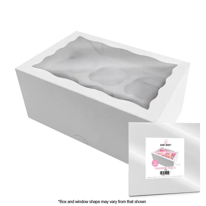 Cake Craft Cupcake Box 6-Hole 4in High (Wrapped)