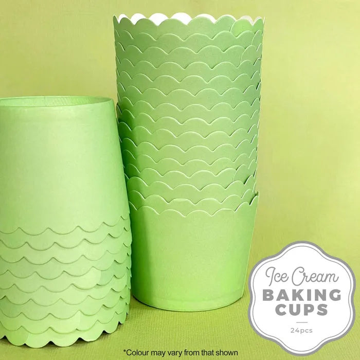 Cake Craft Baking Cups 24pk - Pastel Green