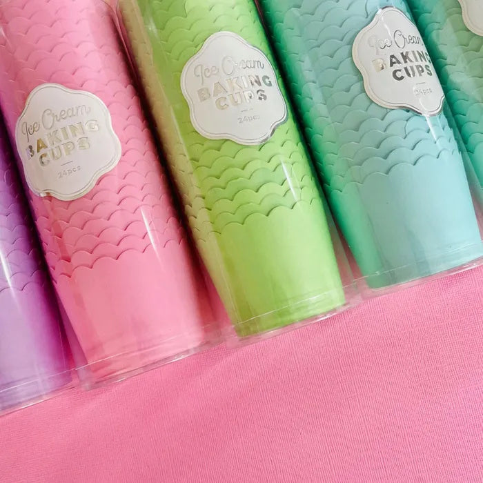 Cake Craft Baking Cups 24pk - Pastel Blue