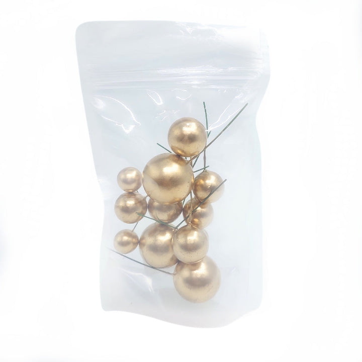 Cake Decorating Balls Gold - 12pk