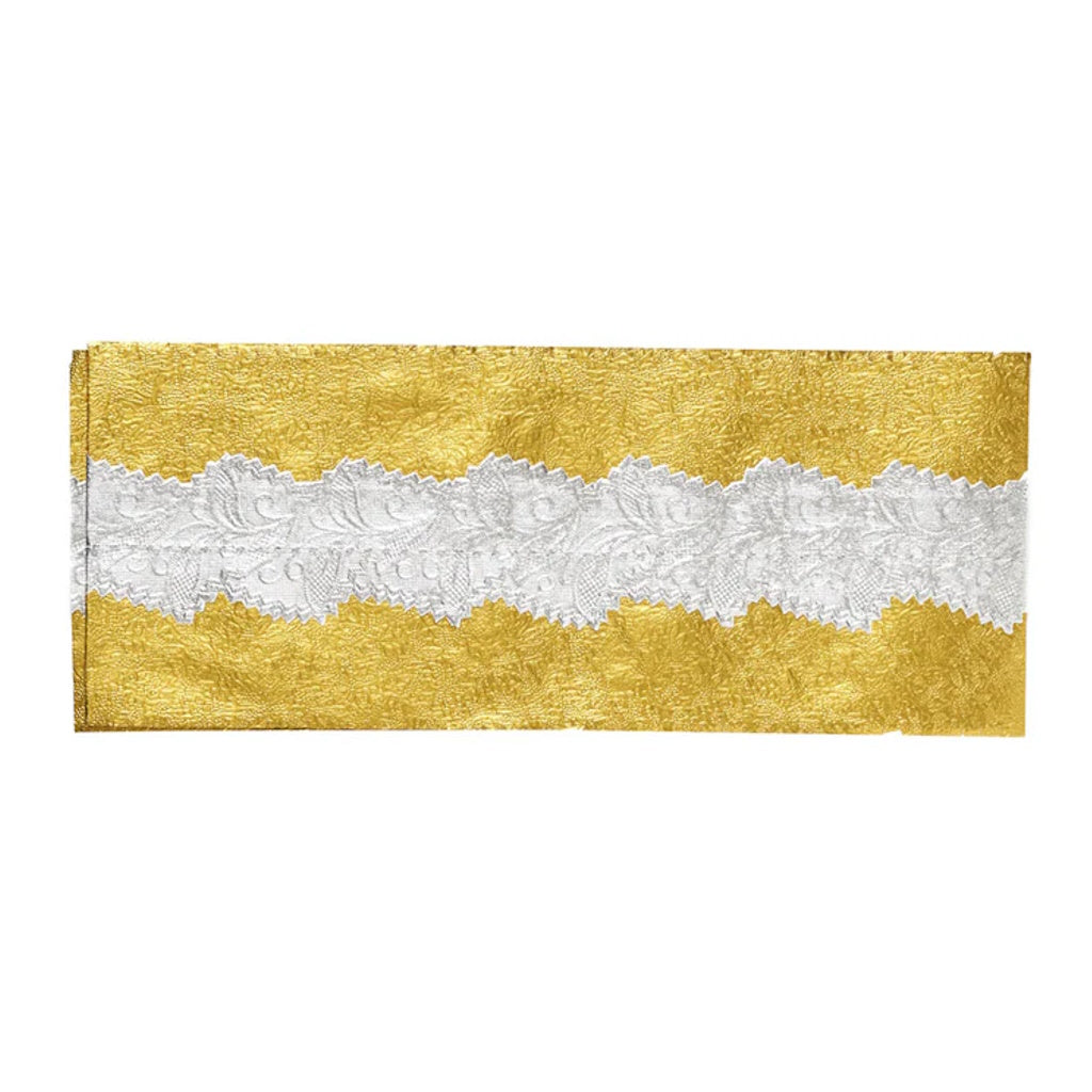 Cake Frill - Gold with Silver Centre