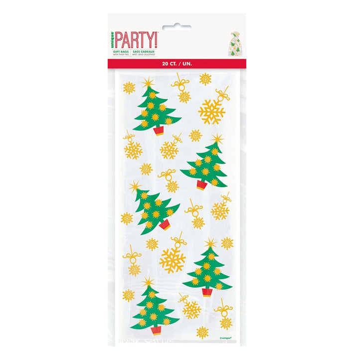 Christmas Tree Large Cello Treat Bags 20pk