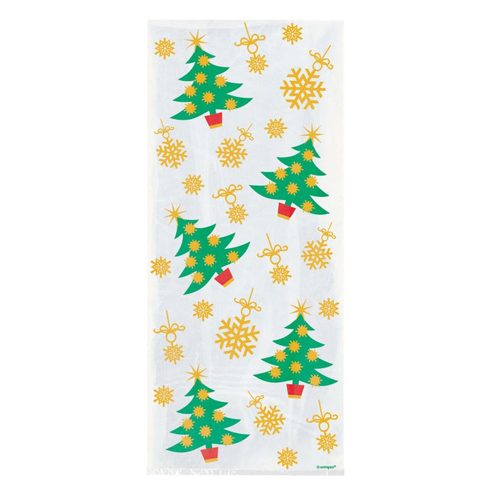 Christmas Tree Large Cello Treat Bags 20pk