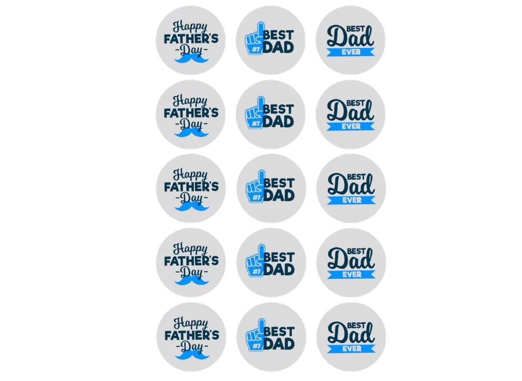 Edible Icing Cupcake Images - Father's Day