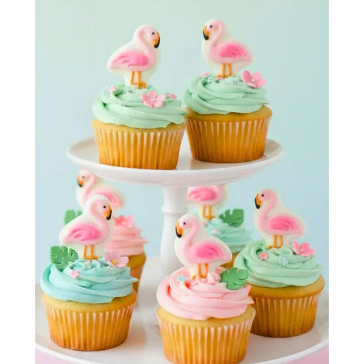 Flamingo Icing Decorations 6pk
