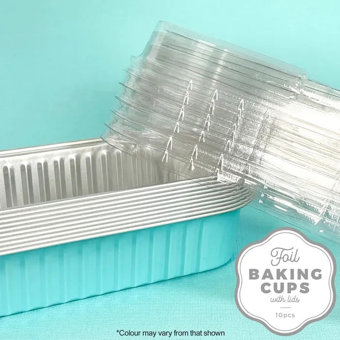 Wish Foil Rectangle Baking Cups (Mini Loaf Pan) 10pk - Light Blue
