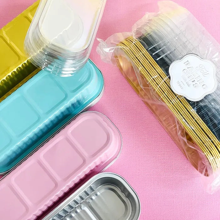 Wish Foil Rectangle Baking Cups (Mini Loaf Pan) 10pk - Black
