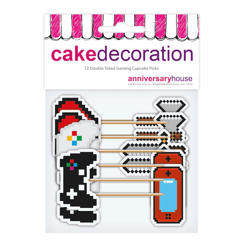 Gaming Party Cupcake Toppers 12pk