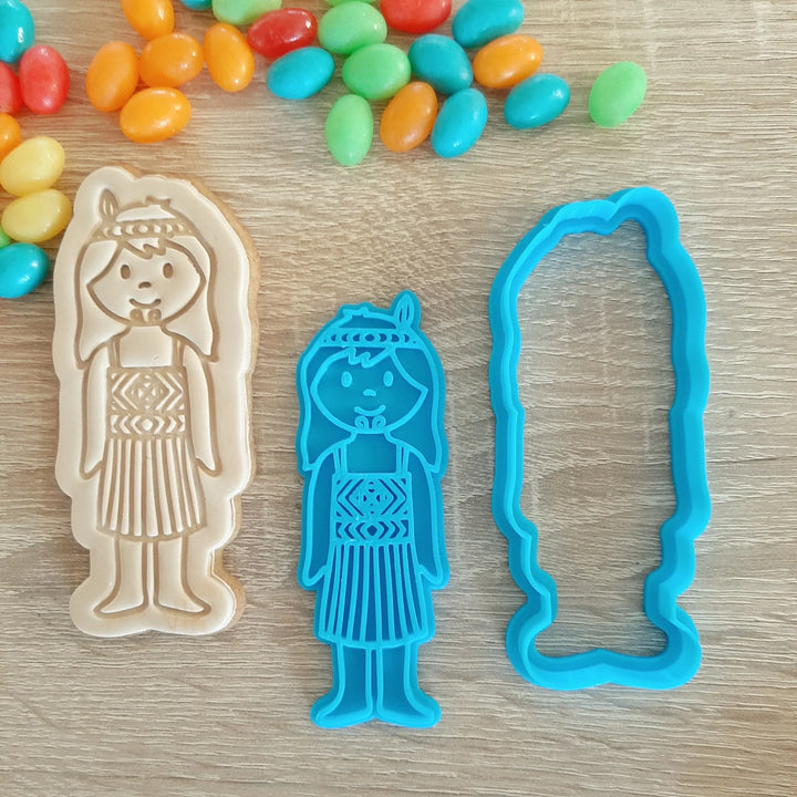 Kapa Haka Kōtiro (Girl) Cookie Cutter & Embosser