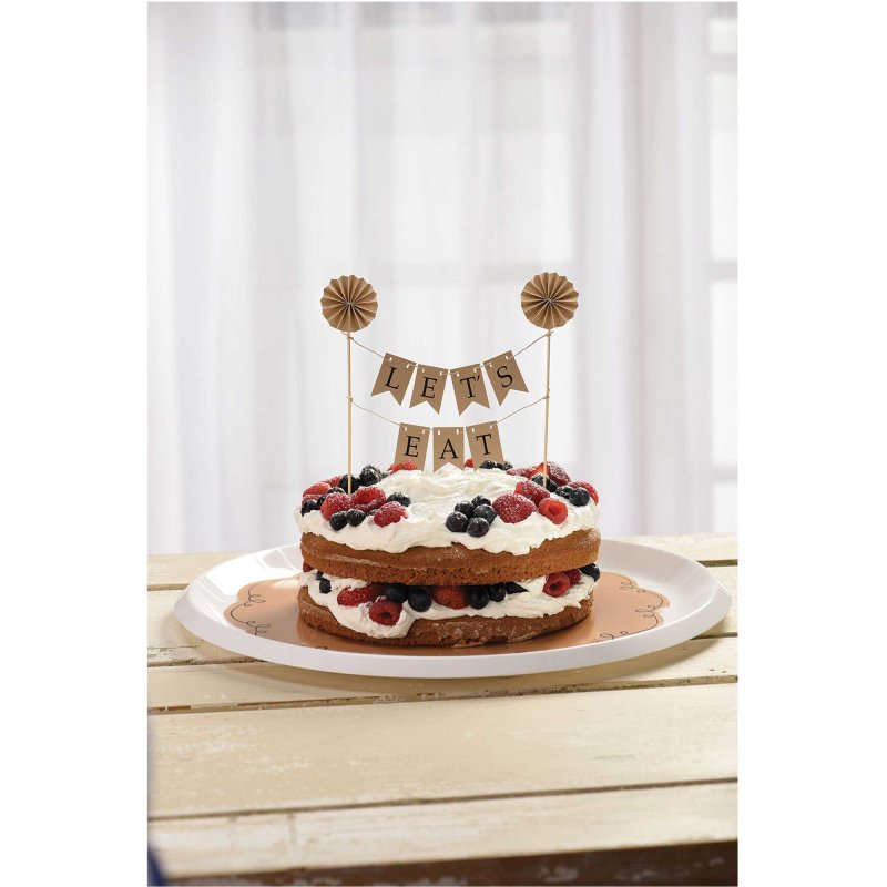 Kraft Table Banner Cake Topper