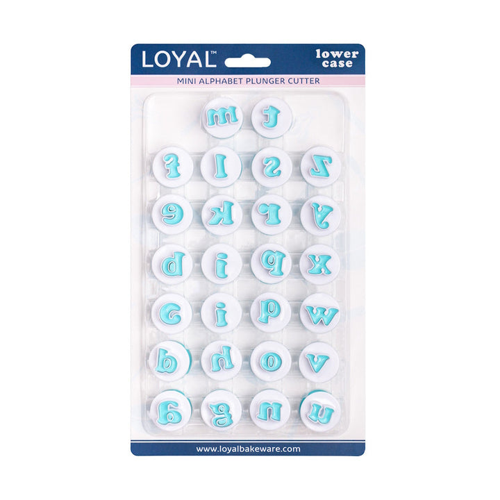 LOYAL Mini Alphabet Plunger Cutters - Lowercase (26pcs)