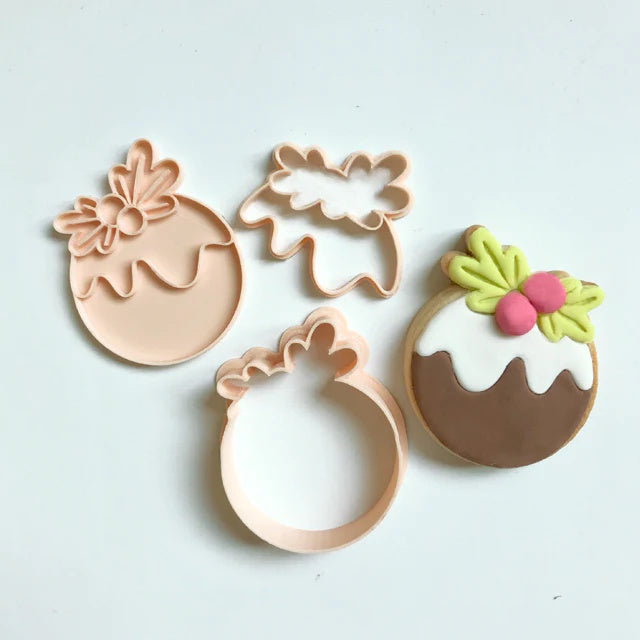 Mini Christmas Pudding Cutter & Embosser Set