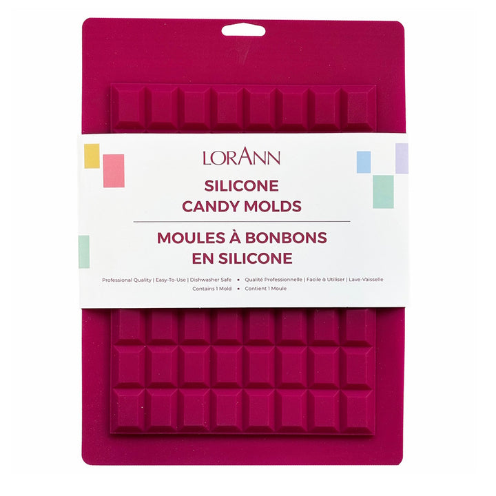 LorAnn Silicone Candy Mould - Rectangle Break-Up Candies
