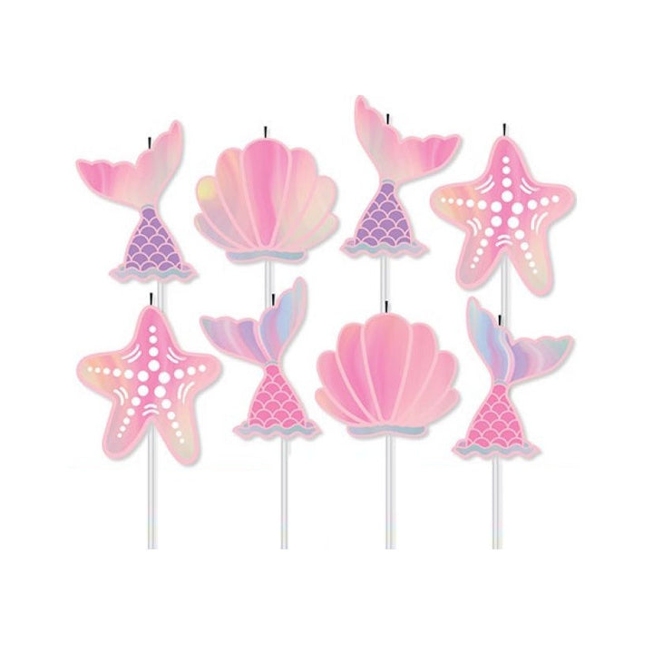 Under the Sea Mermaid Candles 8pk