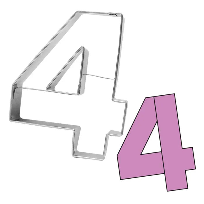 Cake Craft Number 4 Cookie Cutter