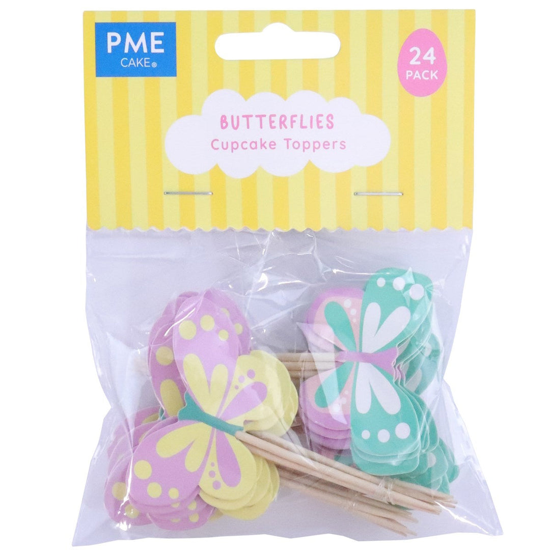 PME Cupcake Toppers - Butterflies 24pk