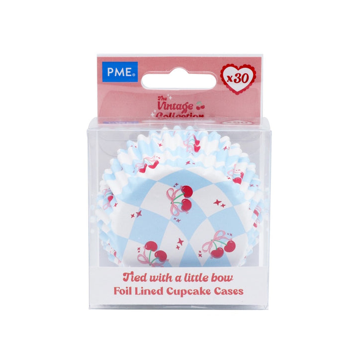 PME Foil-lined Cupcake Cases - Vintage Tied with a Little Bow 30pk
