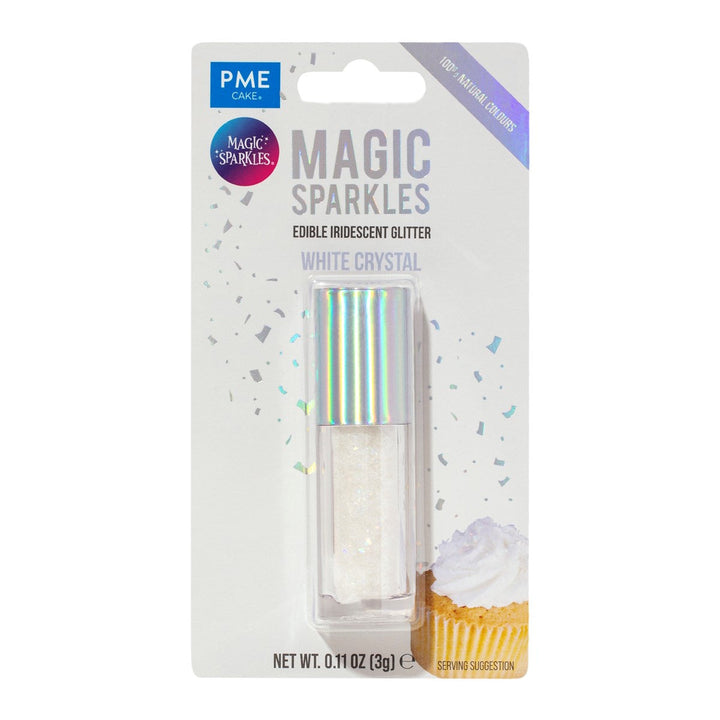 PME Magic Sparkles Edible Iridescent Glitter - White Crystals