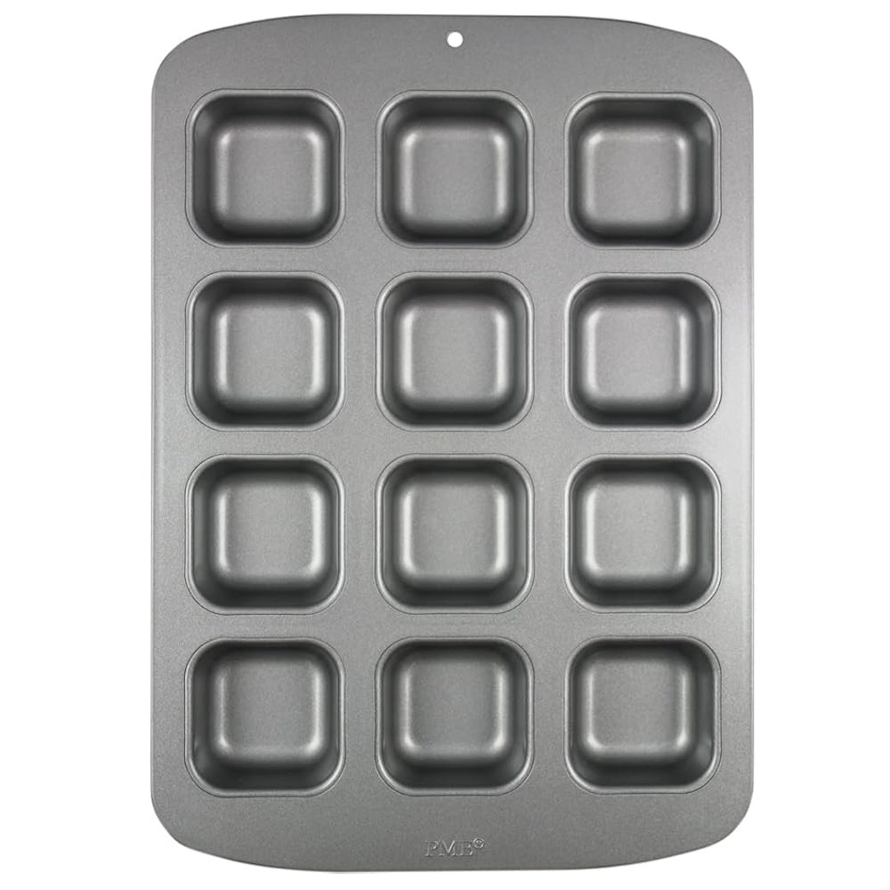 PME Non-Stick Mini Square Cake Pan 12 Cup