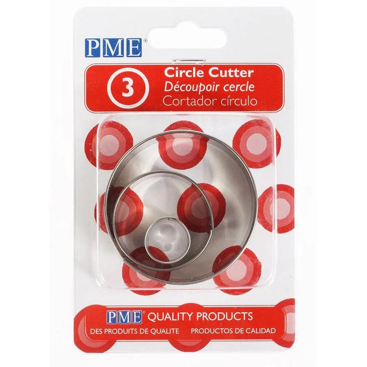 PME Stainless Steel Circle/Round Cutters - Set of 3