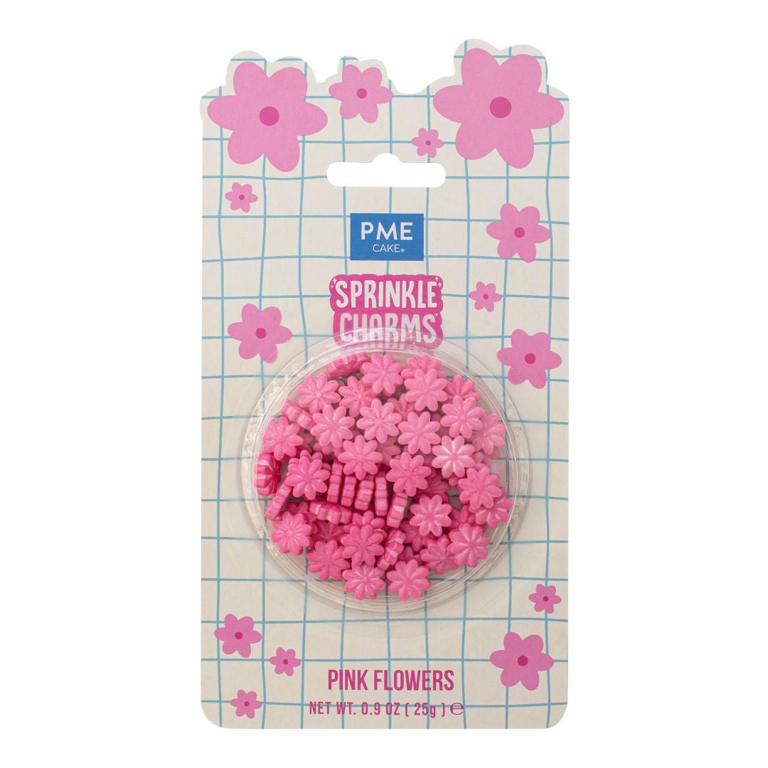PME Sprinkle Charms - Pink Flowers