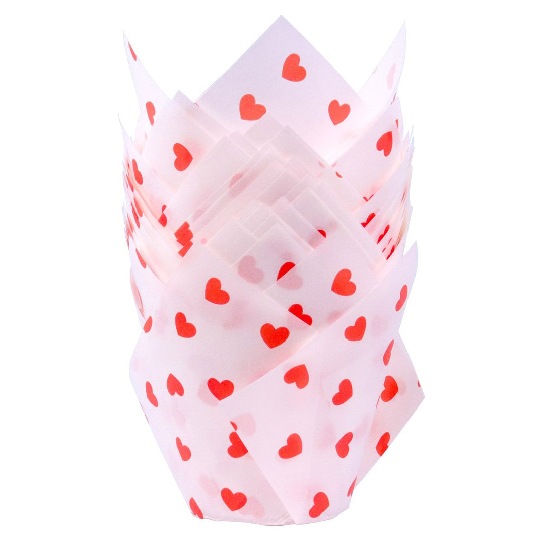 PME Tulip Muffin Cases - Love Hearts 24pk