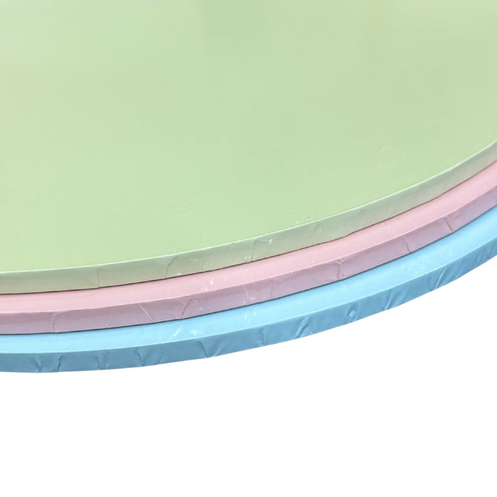 Pastel Blue Round Masonite Board 8in