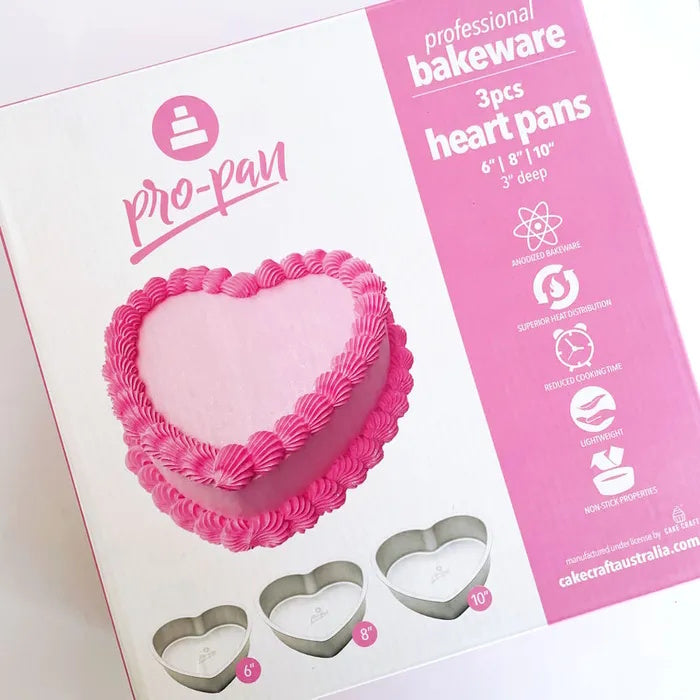 Pro Pan Heart Shaped Cake Pans Set of 3
