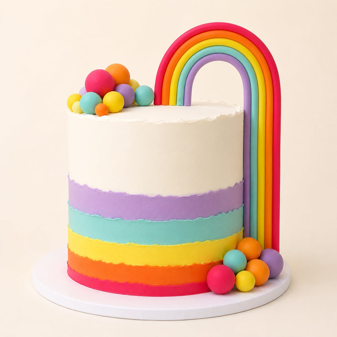 Rainbow Cake Topper - Bright