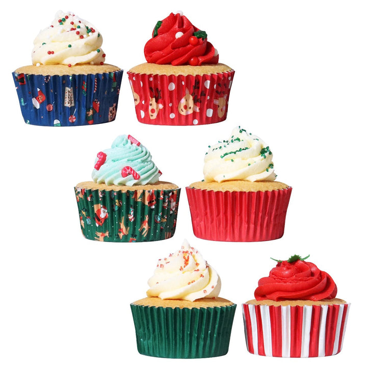 PME Foil-lined Cupcake Cases - Santa Mix 100pk