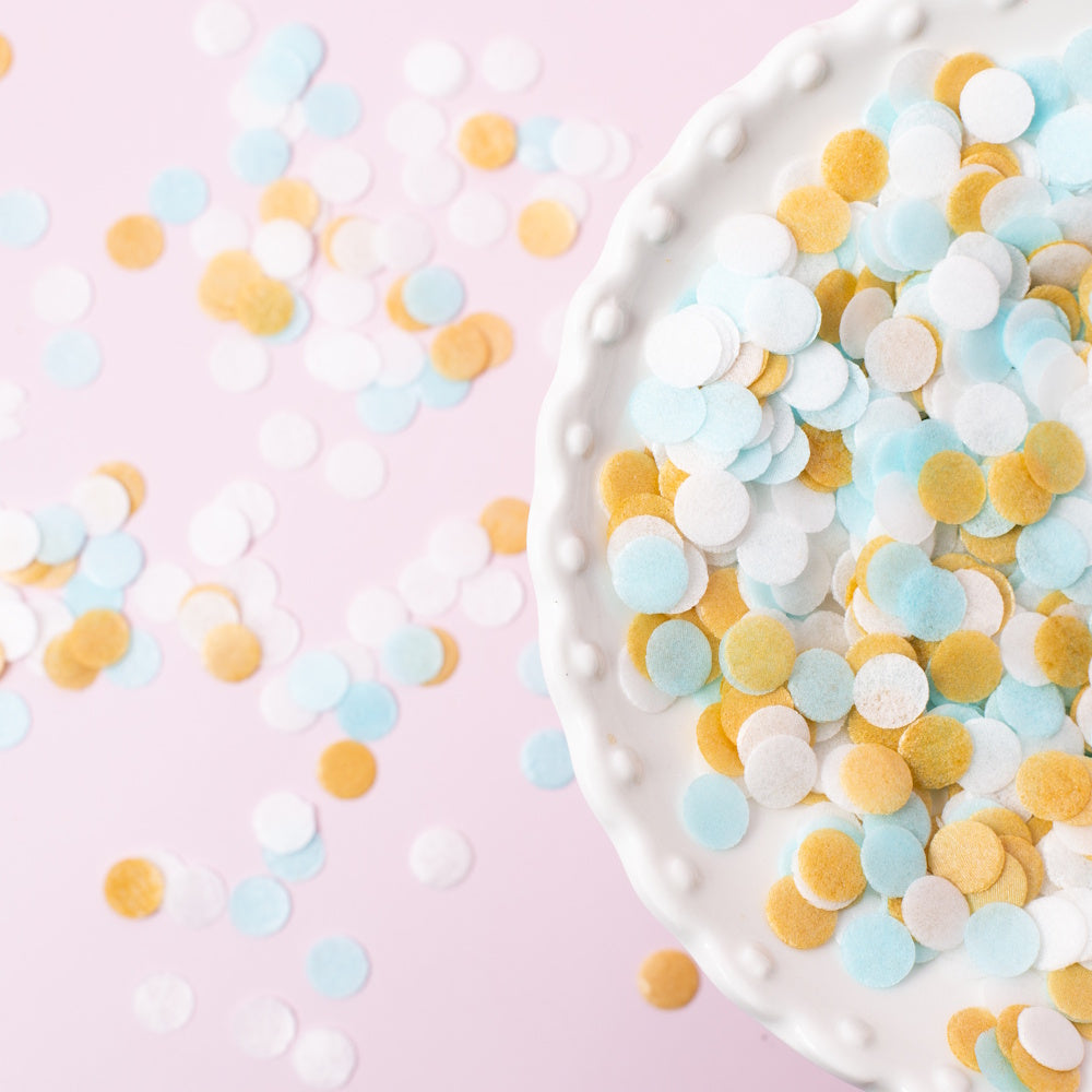 Sprinks Wafer Decorations - Blue, White & Gold