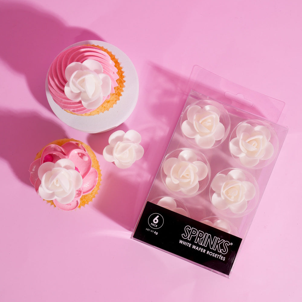 Sprinks White Wafer Rosettes 6pk
