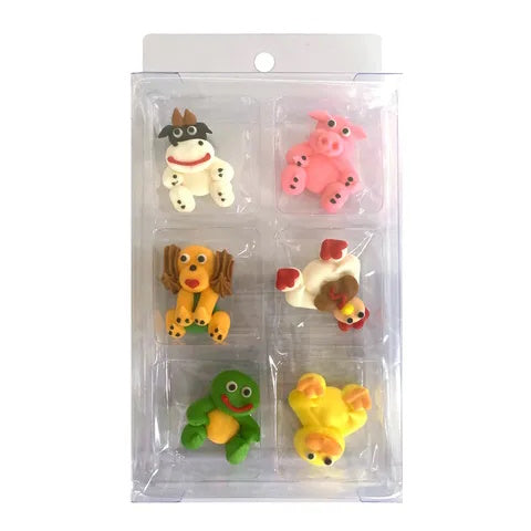 Sugar Icing Decorations 6pk - Farm Animals ** BB Dec 25 **