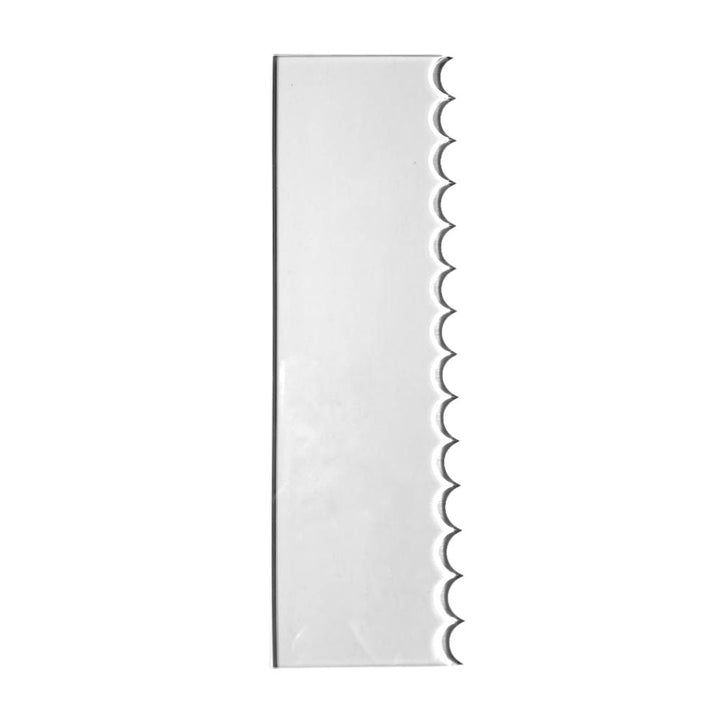 Tall Acrylic Cake Scraper - Scallops Inverted