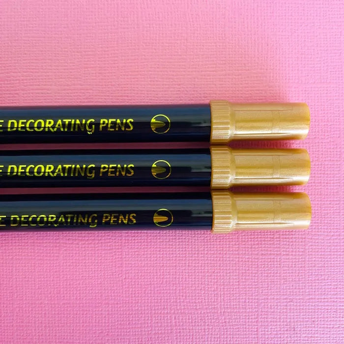 Vivid Edible Metallic Marker Pens 3pk - Rose Gold